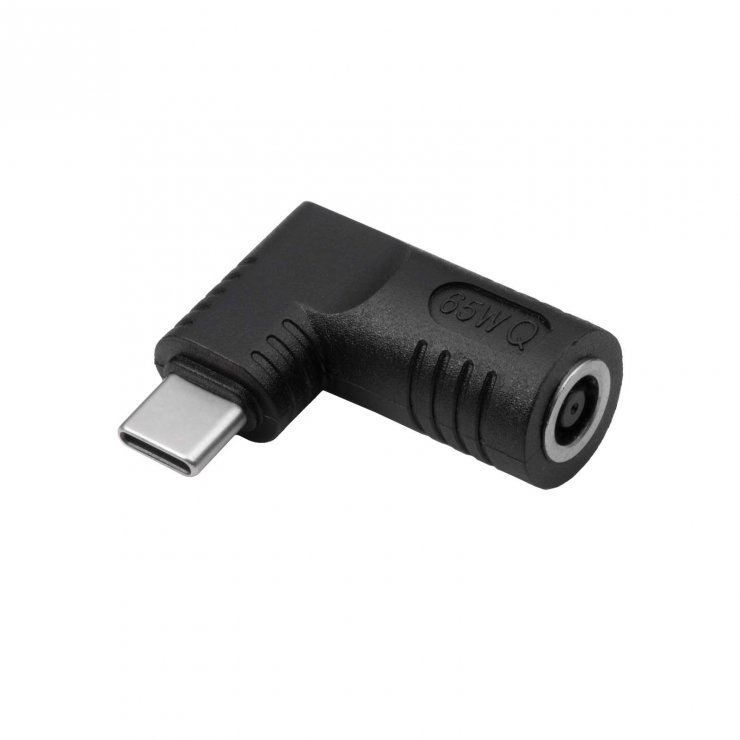 Imagine Adaptor USB type C la DC 6.0 x 4.4 mm + pin 65W T-M, Akyga AK-ND-D16