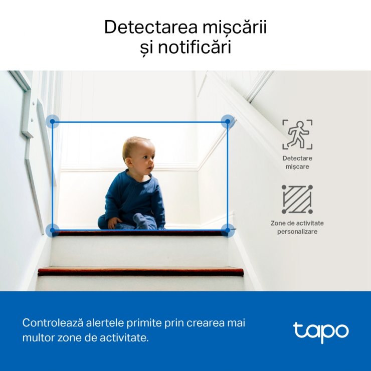 Imagine Camera IP wireless 2K cu microfon si SD card, TP-LINK Tapo C220