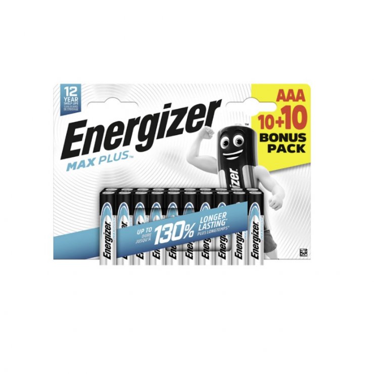 Imagine Set 20 buc baterie alkalina AAA/LR3 MAX PLUS, Energizer