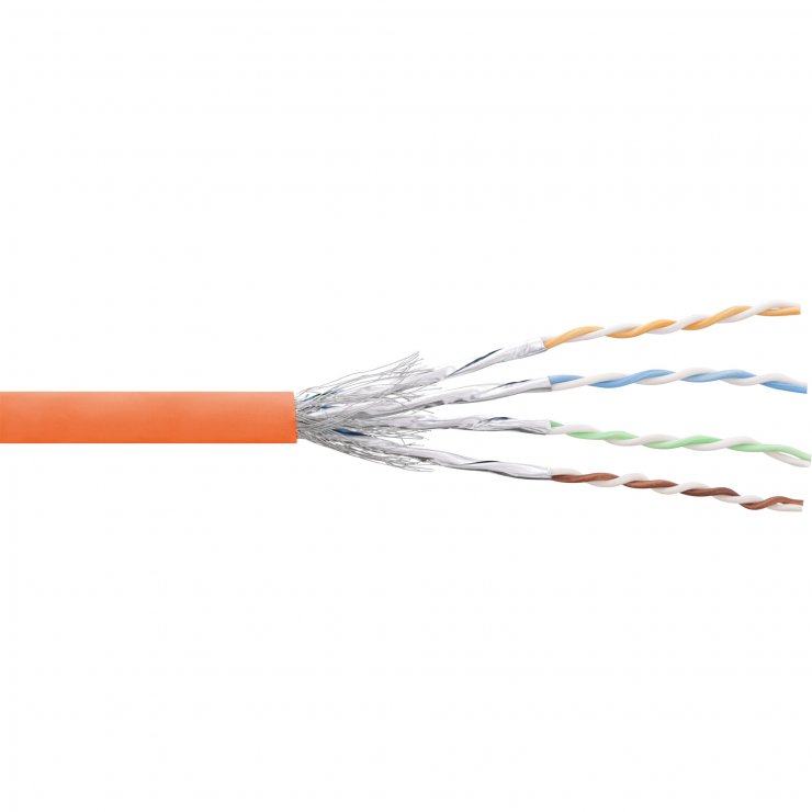 Orange Light Rj45 Rola 100m cablu de retea RJ45 Cat. 6 S/FTP PiMF Orange, InLine IL76499O