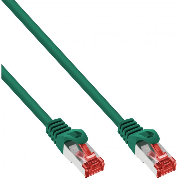 Imagine Cablu de retea RJ45 S/FTP PiMF Cat.6 CU 20m Verde, InLine IL76420G