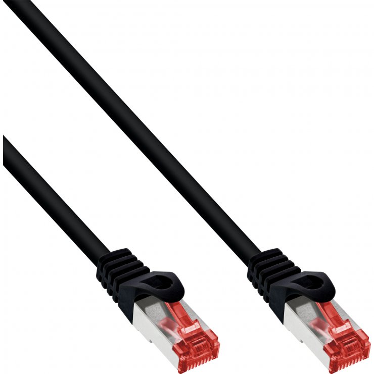 Imagine Cablu de retea RJ45 S/FTP PiMF Cat.6 CU 20m Negru, InLine IL76420S