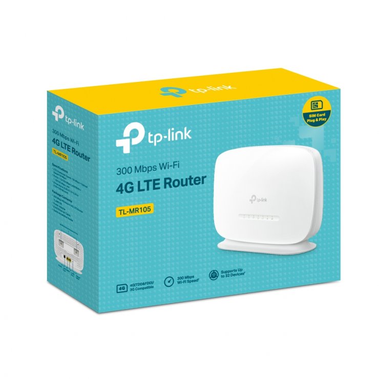 Imagine Router Wireless N 4G LTE 300 Mbps, TP-LINKTL-MR105