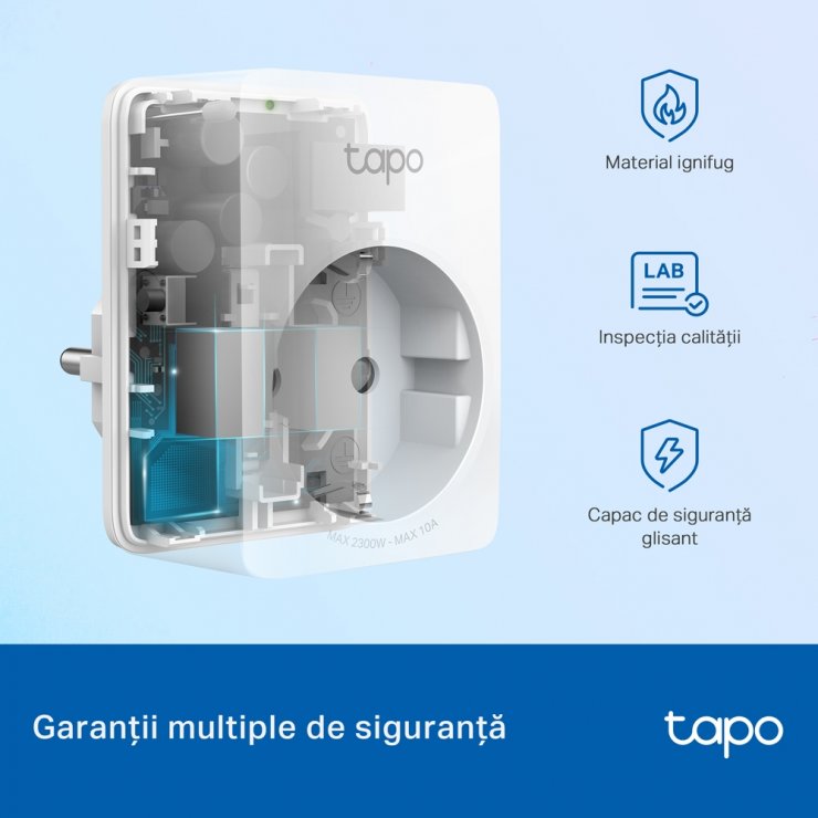 Imagine Priza inteligenta Wifi Matter, TP-LINK Tapo P100M