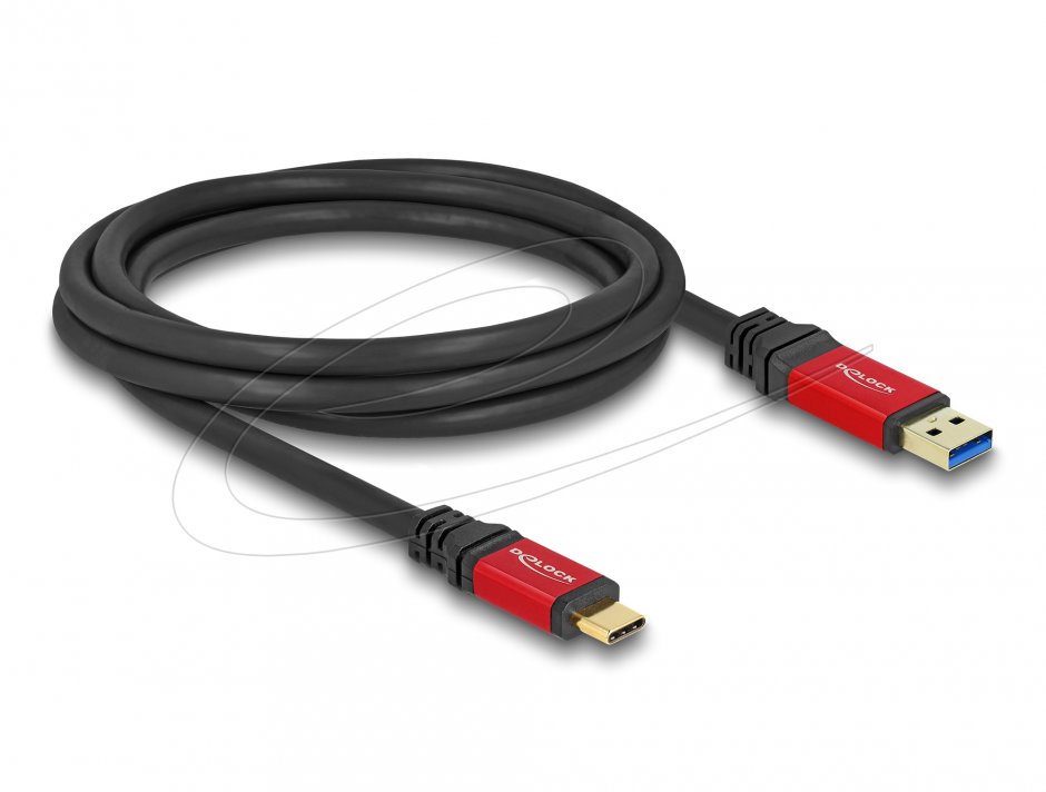 Imagine Cablu USB 3.2-A la USB type C T-T 2m, Delock 80618