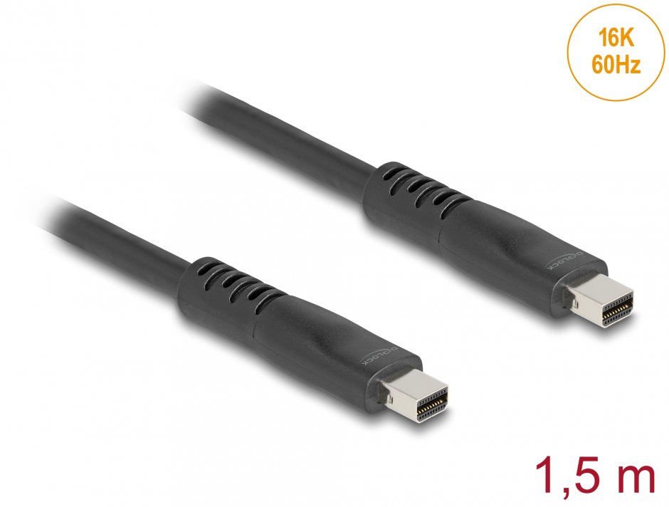 Imagine Cablu Mini DisplayPort 16K60Hz/8K120Hz/4K240Hz T-T 1.5m, Delock 81177