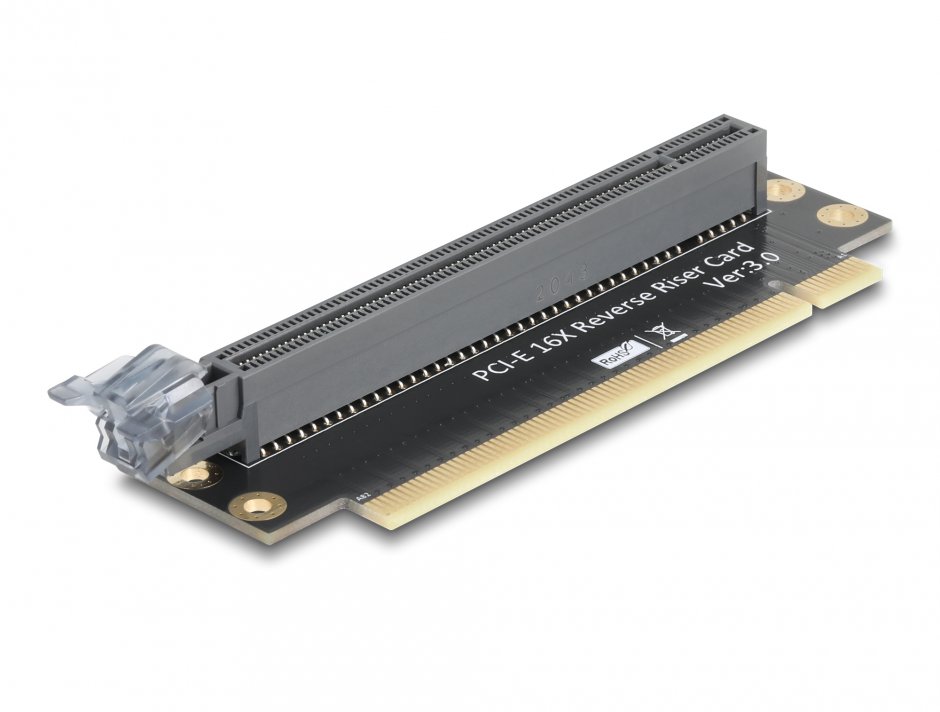 Imagine Riser Card PCI Express 3.0 x16 la x16 slot unghi dreapta 90 grade - Slot height 23 mm, Delock 81291