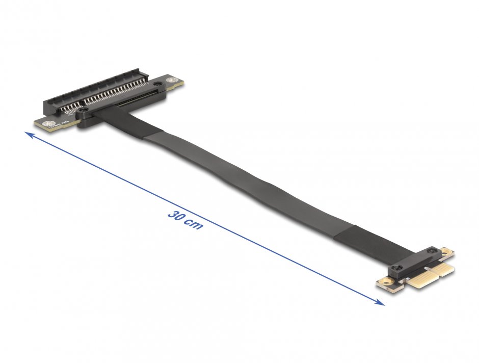 Imagine Riser Card PCI Express 3.0 x1 la x8 + cablu 30cm, Delock 81496