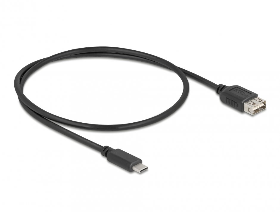 Imagine Cablu USB 2.0 Type C la EASY USB-A T-M 0.5m, Delock 81535
