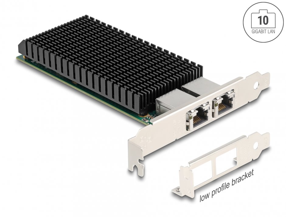 Imagine PCI Express x8 Card 2 x RJ45 10 Gigabit LAN X540, Delock 88522