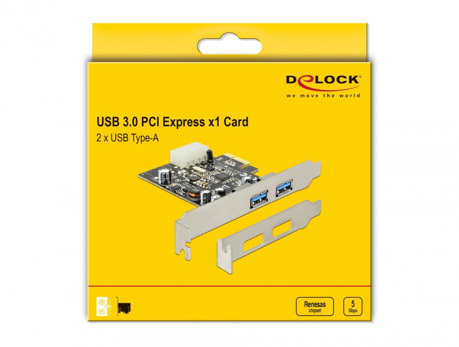 Imagine Placa PCI Express USB 3.0 2 porturi, Delock 89241