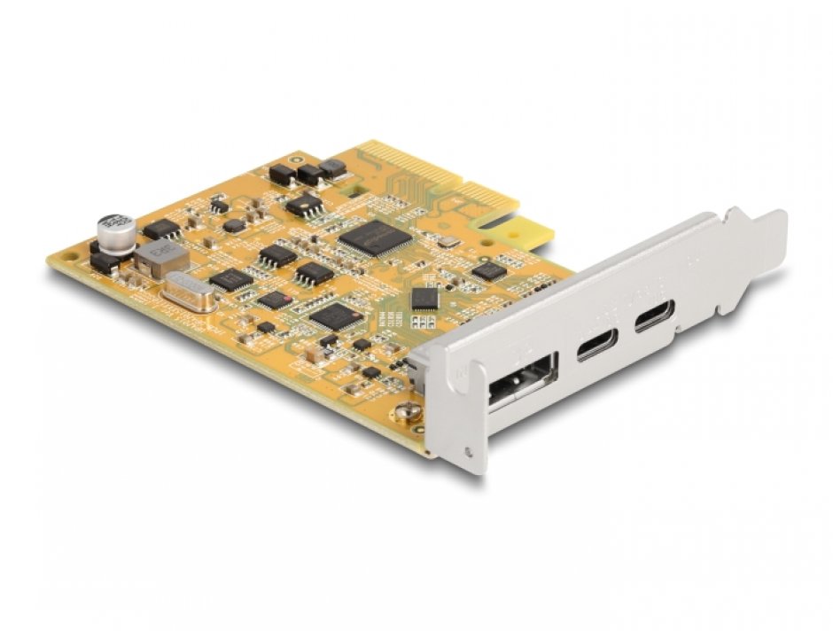 Imagine PCI Express x4 la USB Type-C + 1 x  USB Type-C (DP Alt Mode) + 1 x Displayport, Delock 90161