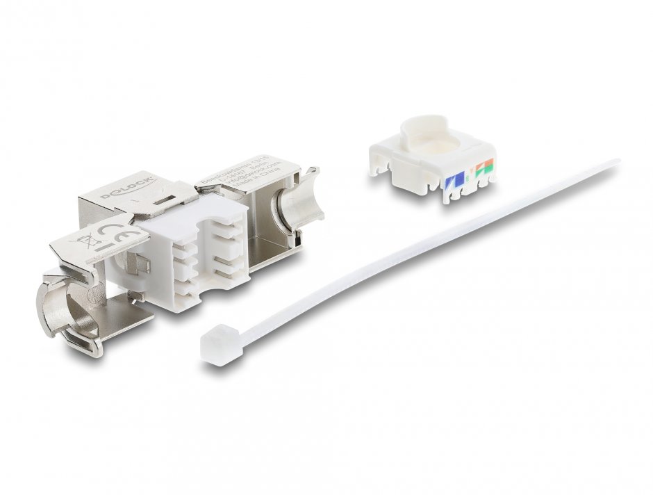 Imagine Keystone RJ45 la LSA Cat.8.1 ecranat tool-free, Delock 90715