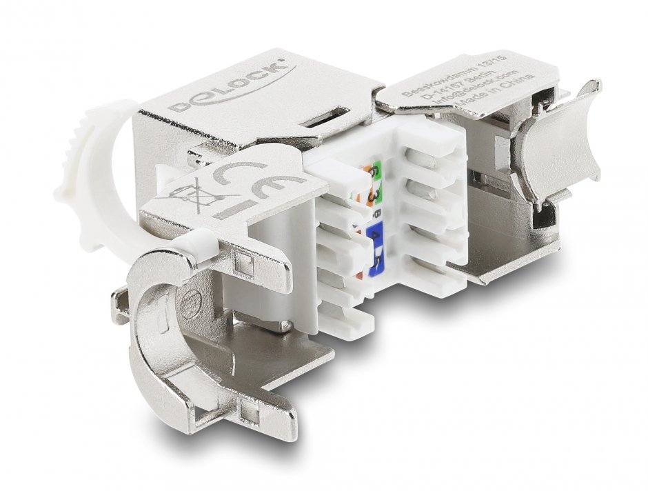 Imagine Keystone RJ45 la LSA Cat.8.1 ecranat locking clip/dust cover, Delock 90795