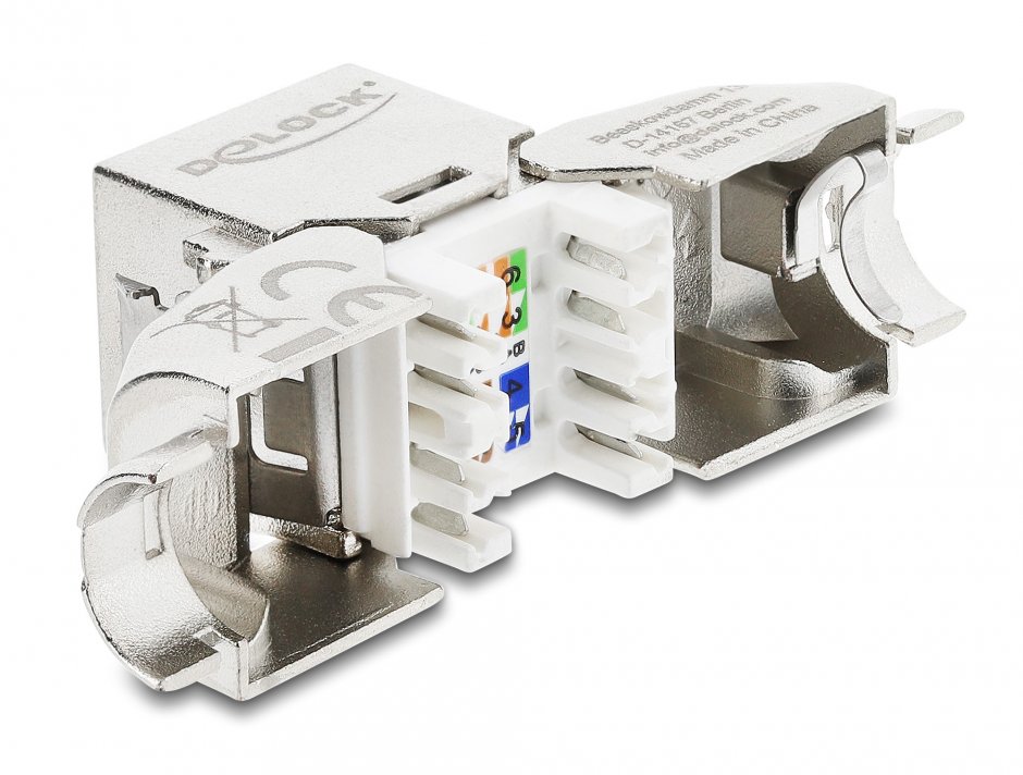 Imagine Keystone RJ45 la LSA Cat.6A tool-free unghi 45 grade ecranat, Delock 90801