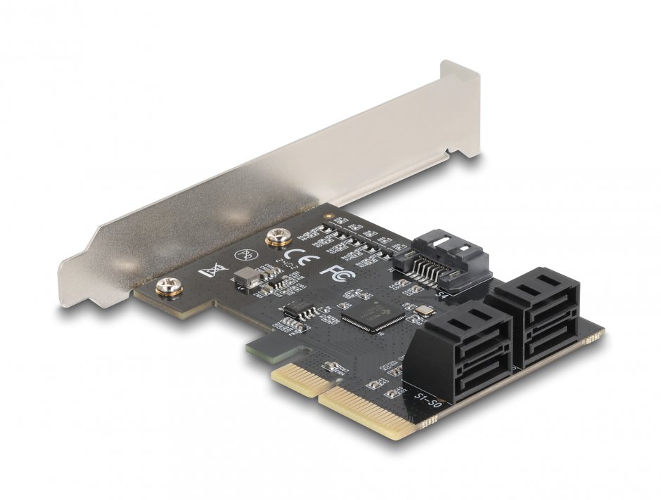 Imagine PCI Express cu 5 x SATA LPFF, Delock 90890