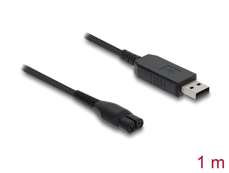 Imagine Cablu de alimentare USB 4.3V pentru aparate de ras electrice Philips OneBlade 360 Face + Body 1m, Delock 90979