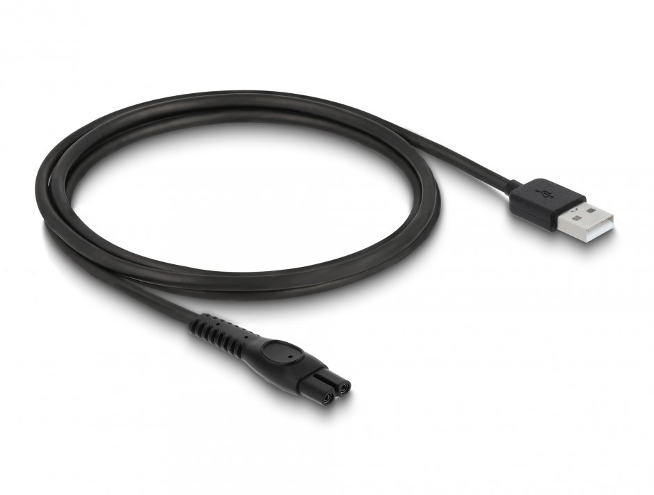 Imagine Cablu de alimentare USB 5V pentru aparate de ras electrice Philips QP2724/QP2834/QP1924/MG9520 1m, Delock 90981