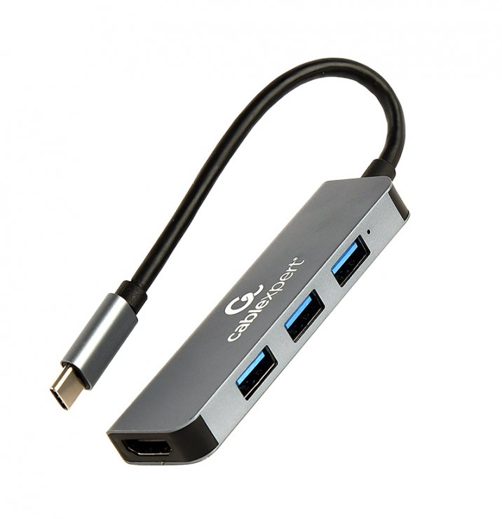 Imagine Docking station USB type C la HDMI + 3 x USB-A, Gembird A-CM-COMBO2-01