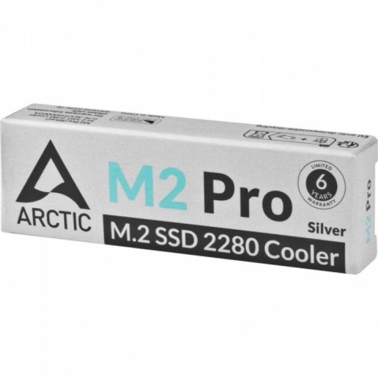 Imagine Cooler pasiv pentru SSD M2 Negru Argintiu, Arctic M2 Pro ACOTH00002A