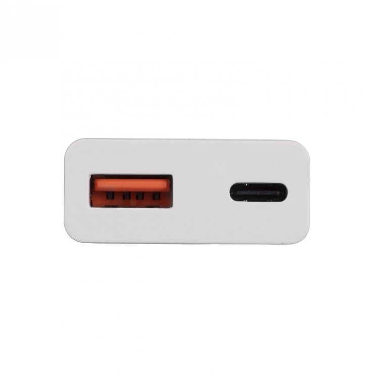 Imagine Incarcator priza USB-A + USB type C PD GaN 30W, Akyga AK-CH-27