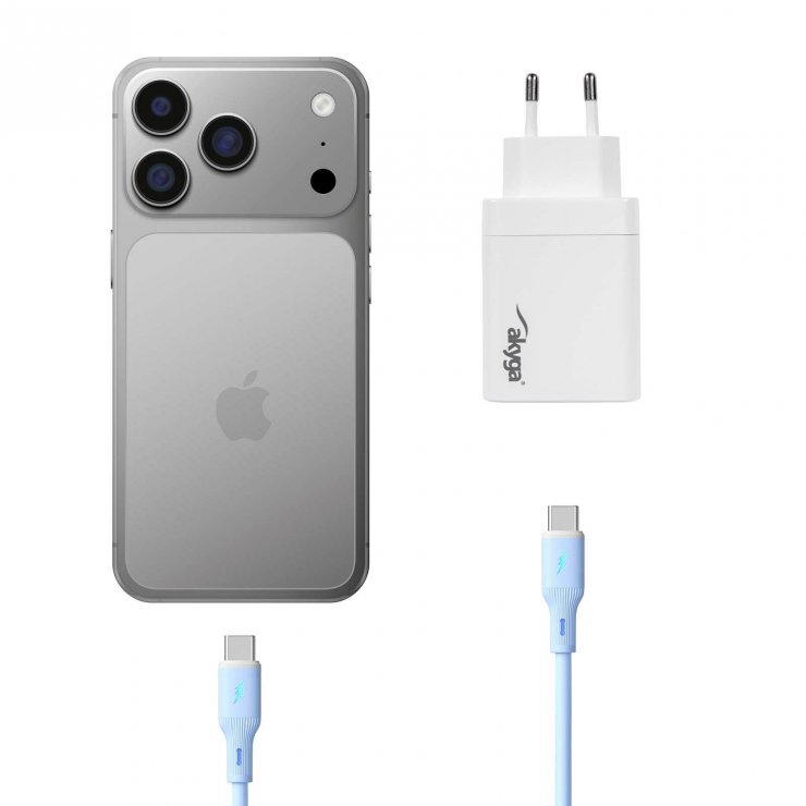 Imagine Incarcator priza USB-A + USB type C PD GaN 45W, Akyga AK-CH-28