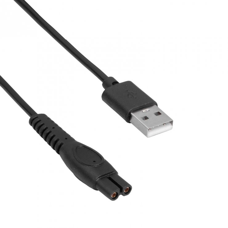 Imagine Cablu de alimentare USB-A pentru Philips OneBlade 5.4W 1.8m, Akyga AK-PD-10