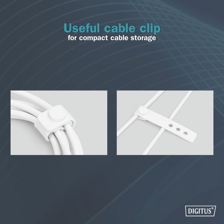 Imagine Cablu USB-A 2.0 la USB type C 60W 2m Alb, Digitus AK-300340-020-W