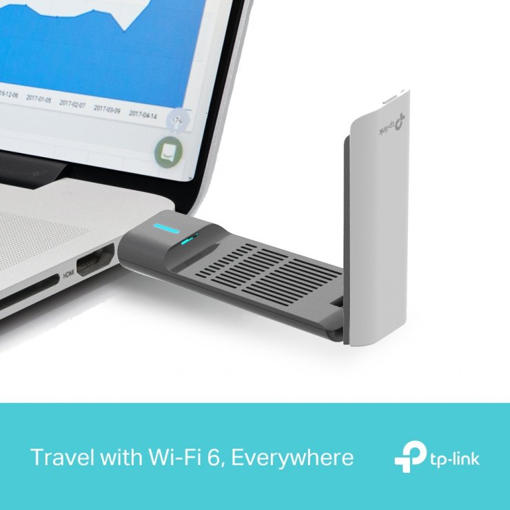 Imagine Placa de retea USB Wireless High-Gain AX3000, TP-LINK Archer TX50UH