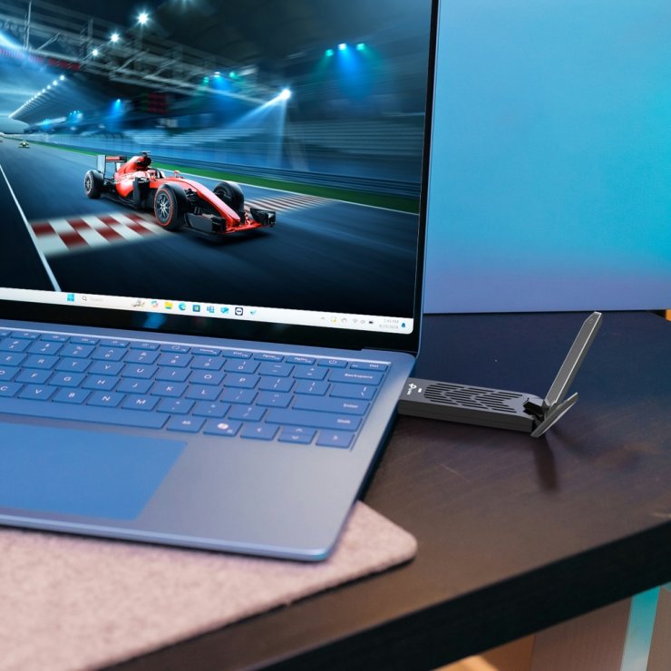 Imagine Placa retea Wireless USB BE6500 Wi-Fi 7 High Gain, TP-LINK Archer TBE400UH