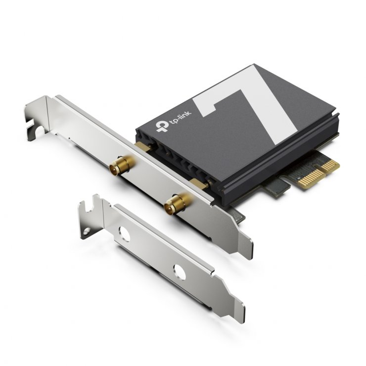 Imagine Placa de retea PCI Express BE9300 Wi-Fi 7 Bluetooth 5.4, TP-LINK Archer TBE550E
