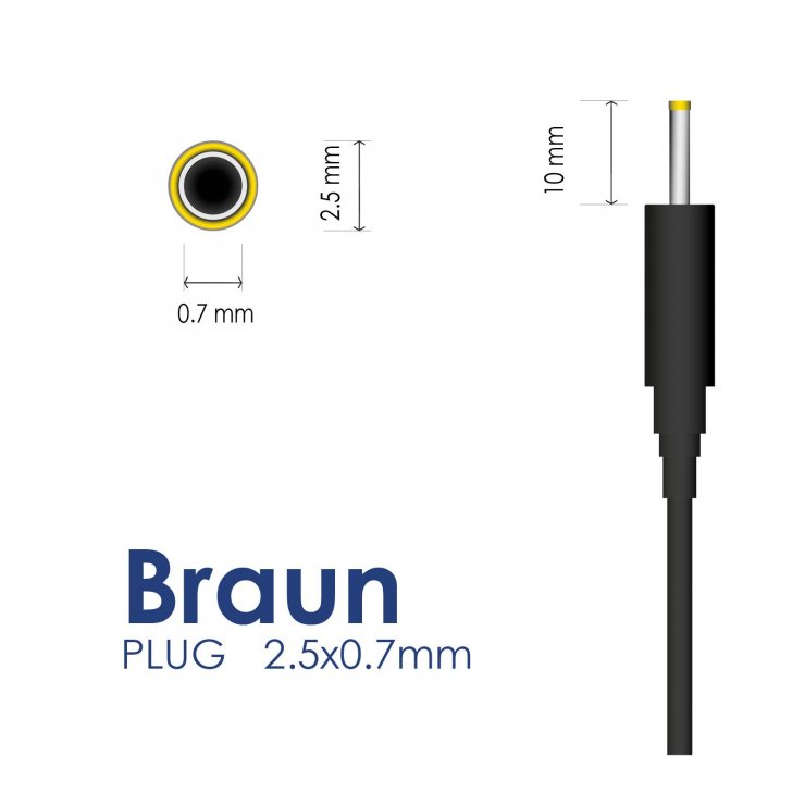 Imagine Incarcator priza aparat ras Braun 5511/5513/5520 2.3V/75mA 0.17W, Akyga AK-PD-29