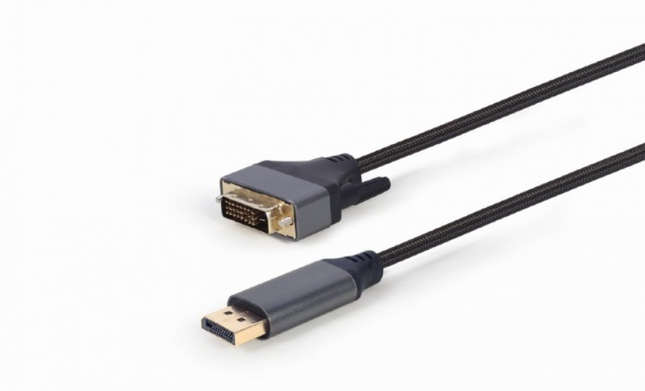Imagine Cablu Displayport la DVI 4K30Hz 1.8m Negru, Gembird CC-DPM-DVIM-4K-6