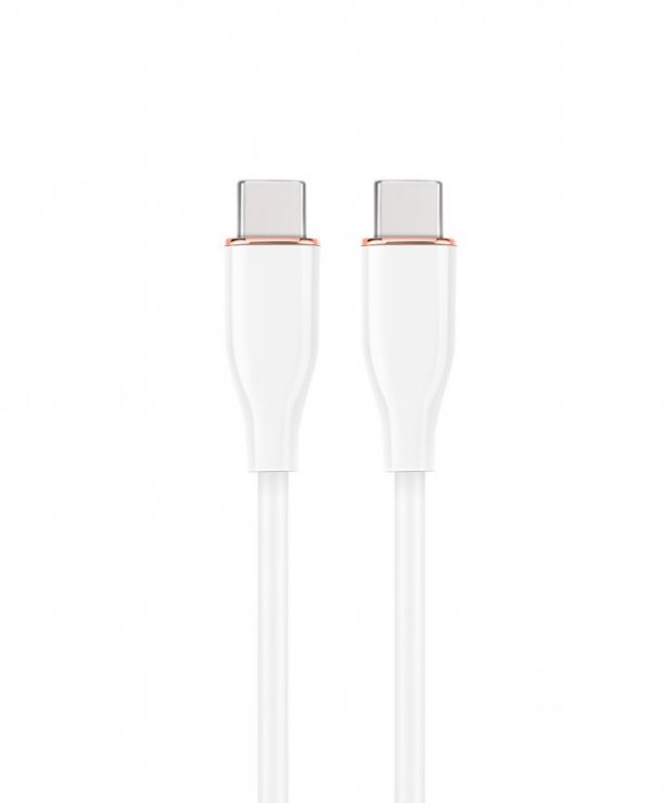 Imagine Cablu silicon USB 2.0 type C T-T 1.5m Alb, Gembird CC-USB2S-CMCM-1.5M-W