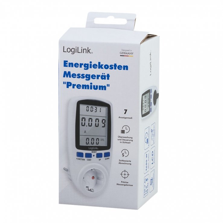Imagine Priza Schuko cu monitorizare energie, Logilink EM0003