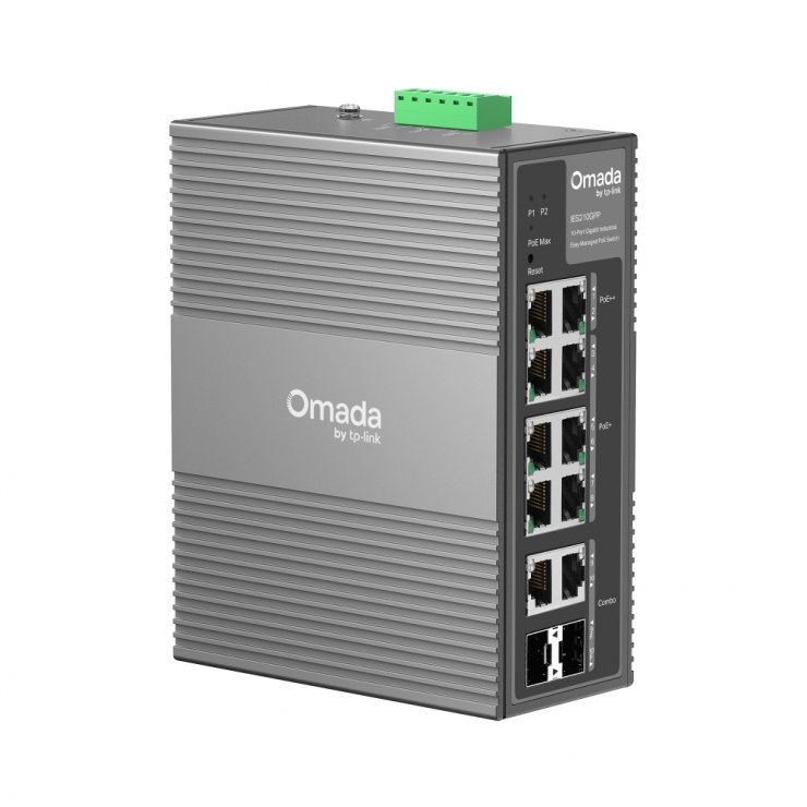 Imagine Switch 10 porturi Gigabit Easy Managed (din care 8 x PoE+), TP-LINK ES210GP