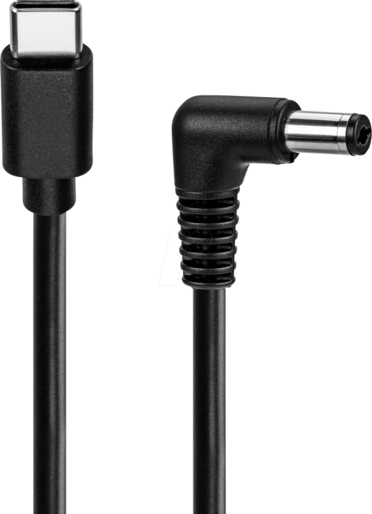 Imagine Cablu incarcare USB type C la DC 2.5 x 5.5mm 5V/3A 0.5m, Goobay G78968