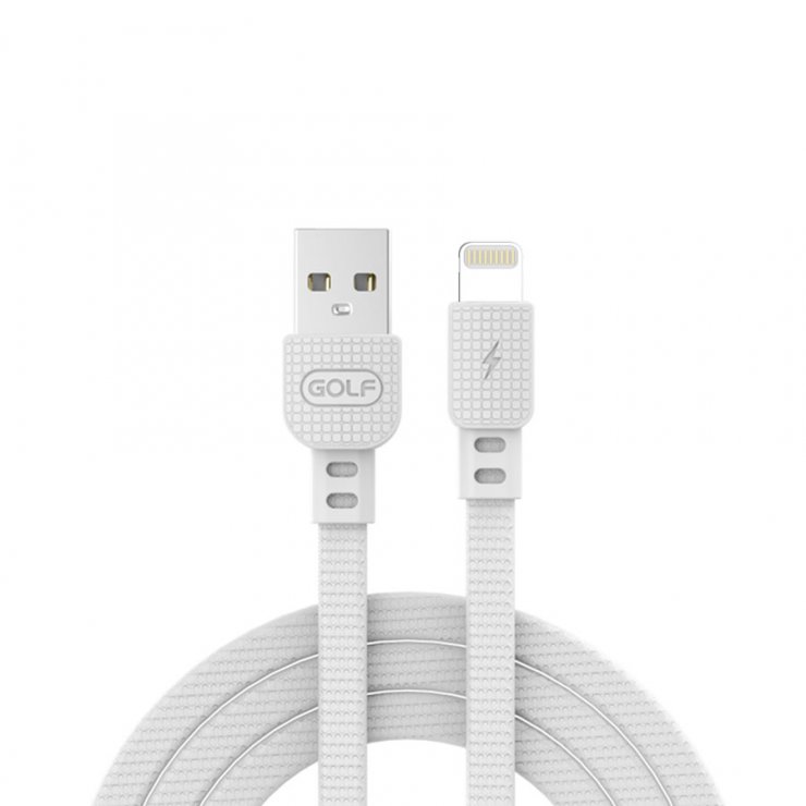 Imagine Cablu de date si incarcare USB-A la iPhone Lightning 3A flat 1m, GC-66I*