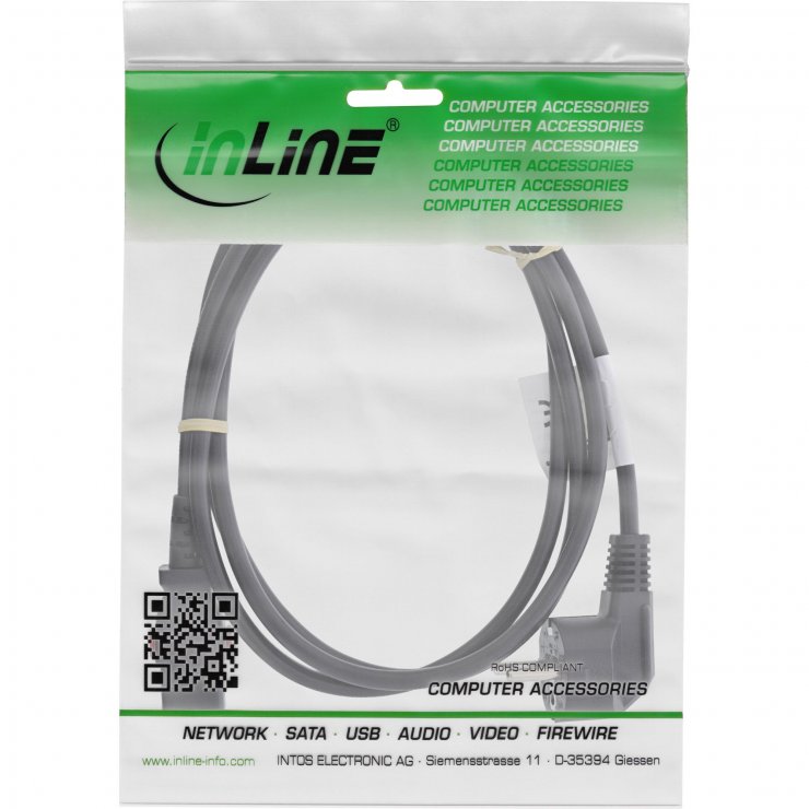 Imagine Cablu de alimentare Schuko la C13 lockable 1m, InLine IL16951L
