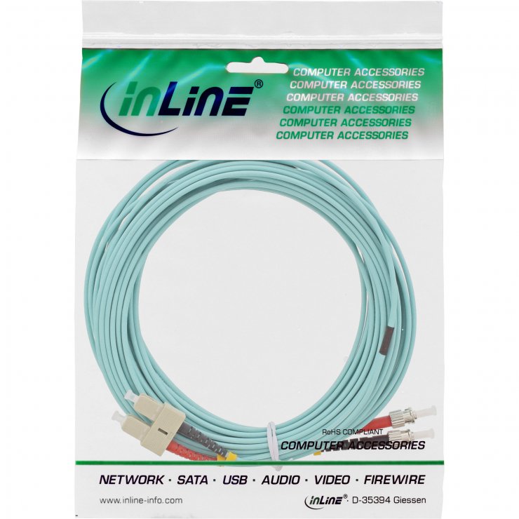 Imagine Cablu fibra optica Duplex Multimode SC-ST LSOH OM3 5m, InLine IL82505O