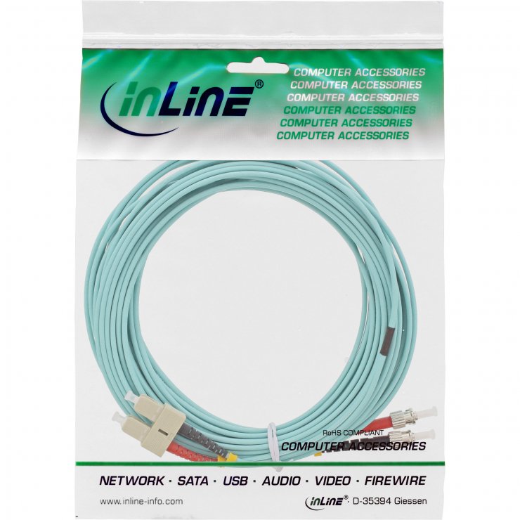 Imagine Cablu fibra optica Duplex Multimode SC-ST LSOH OM3 10m, InLine IL82510O