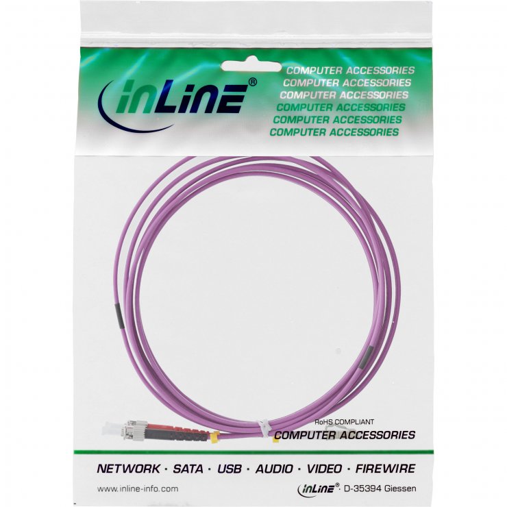 Imagine Cablu fibra optica Duplex Multimode LC-ST LSOH OM4 20m, InLine IL88520P