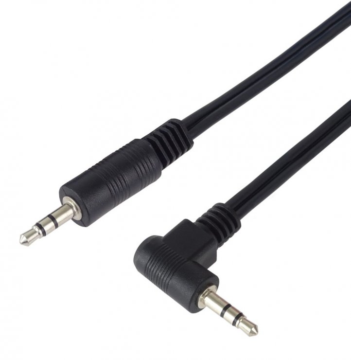 Imagine Cablu audio jack 3.5mm T-T drepti/unghi 90 grade 5m, KJACKMM5-90