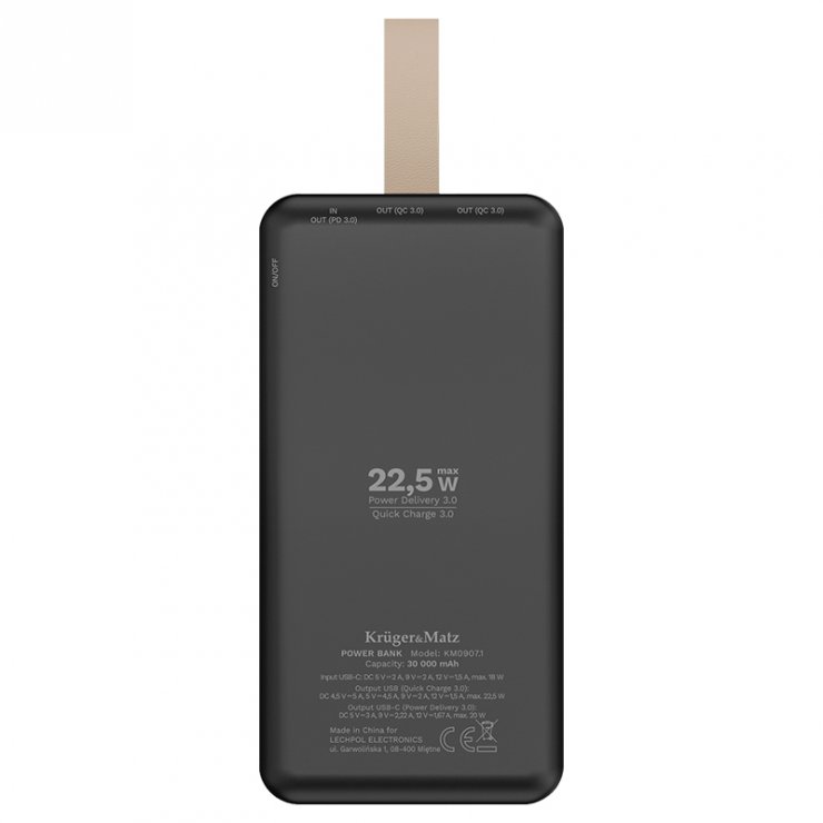 Imagine Power bank 30000 mAH Negru, KM0907.1