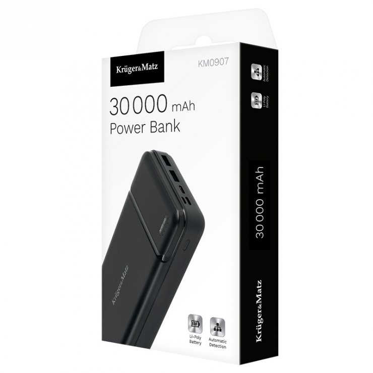 Imagine Power bank 30000 mAH Negru, KM0907