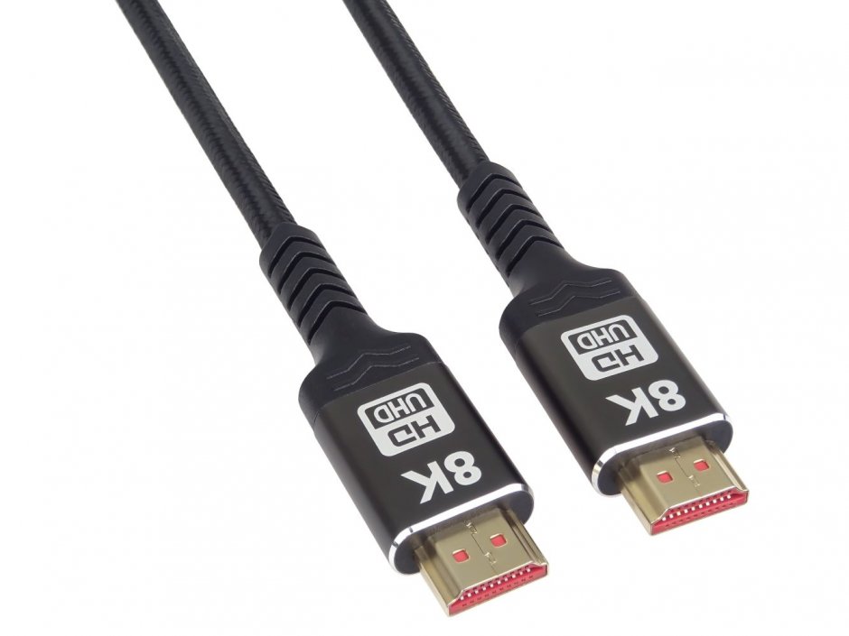 Imagine Cablu Ultra High Speed HDMI 8K60Hz/4K120Hz 7.5m brodat Negru, kphdm21b7