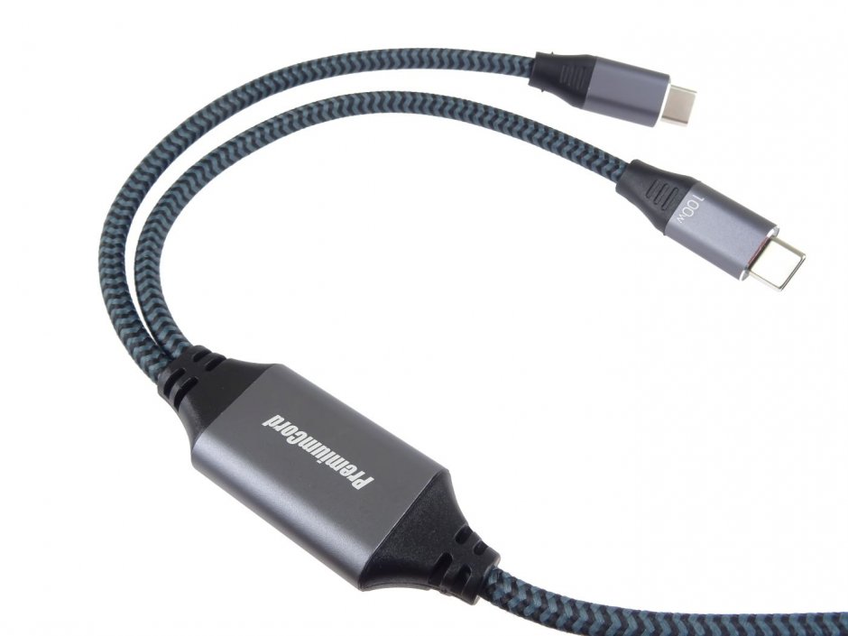 Imagine Cablu Intelligent fast charging USB type C la 2 x USB type C 1m, ku31pow02
