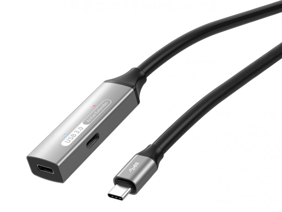 Imagine Cablu prelungitor USB 3.2 type C activ cu alimentare T-M 10m, ku31rep10al