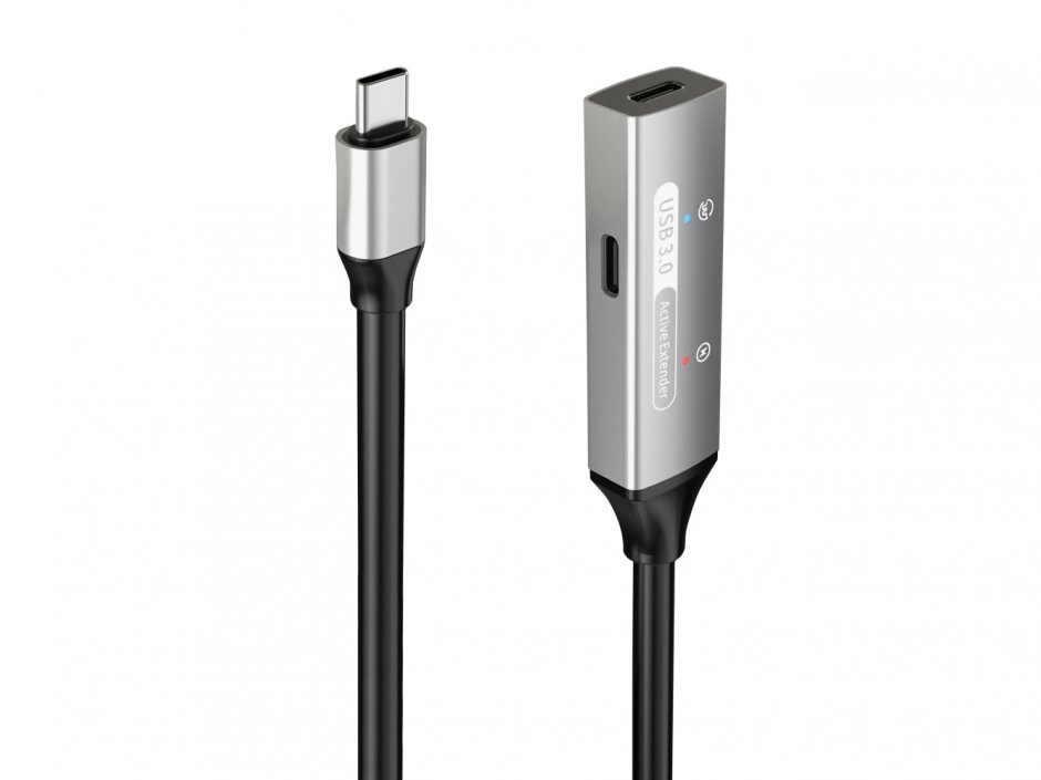 Imagine Cablu prelungitor USB 3.2 type C activ cu alimentare T-M 5m, ku31rep5al