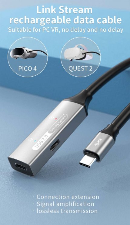 Imagine Cablu prelungitor USB 3.2 type C activ cu alimentare T-M 10m, ku31rep10al